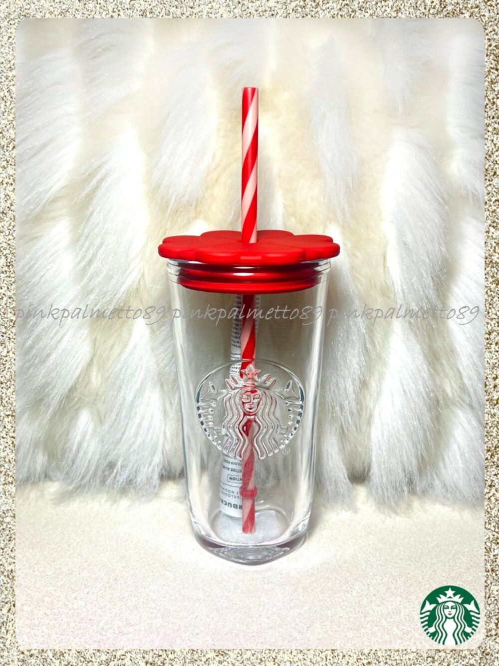 ❤️ NWT 2026 Starbucks Valentine’s Day Heart-Shaped 16oz Glass Tumbler